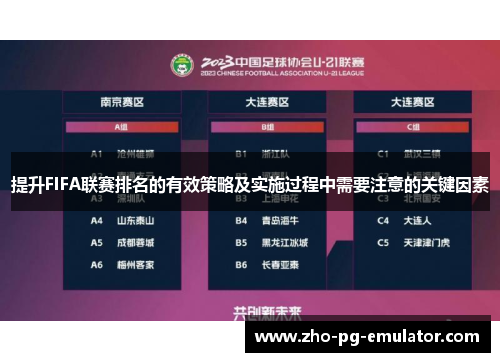 提升FIFA联赛排名的有效策略及实施过程中需要注意的关键因素